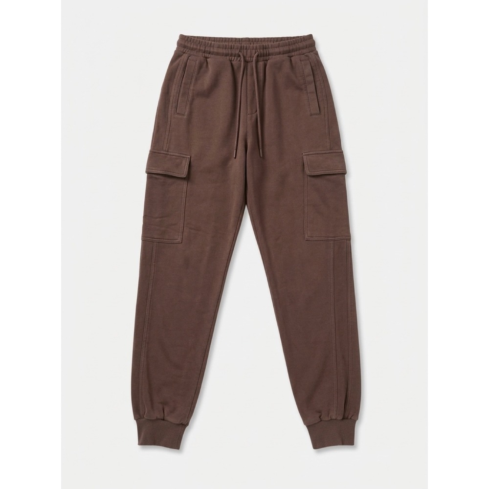 Gymshark Rest Day Mens Brown Cotton Cargo Joggers Sweatpants Sz M Terry Cloth